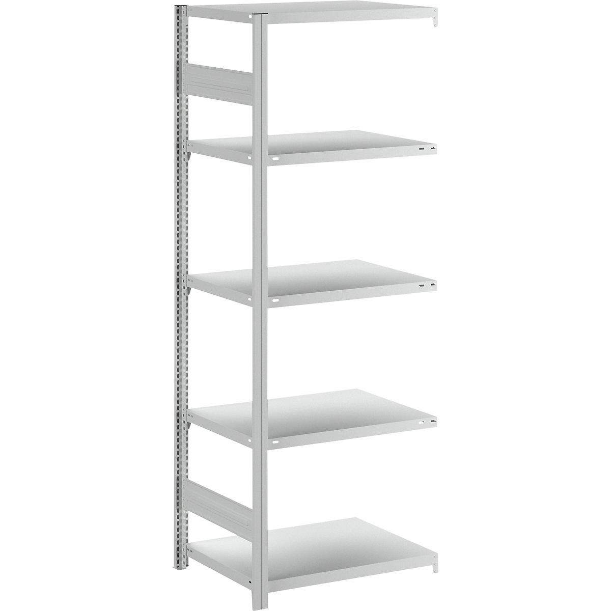 Boltless shelving unit, light duty – eurokraft pro, double-sided, HxWxD 2000 x 750 x 600 mm, grey, extension shelf unit-3