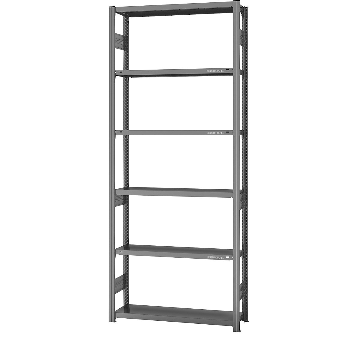 Boltless shelving unit, medium duty – eurokraft pro, double-sided, HxWxD 2500 x 1000 x 300 mm, zinc plated, standard shelf unit-38
