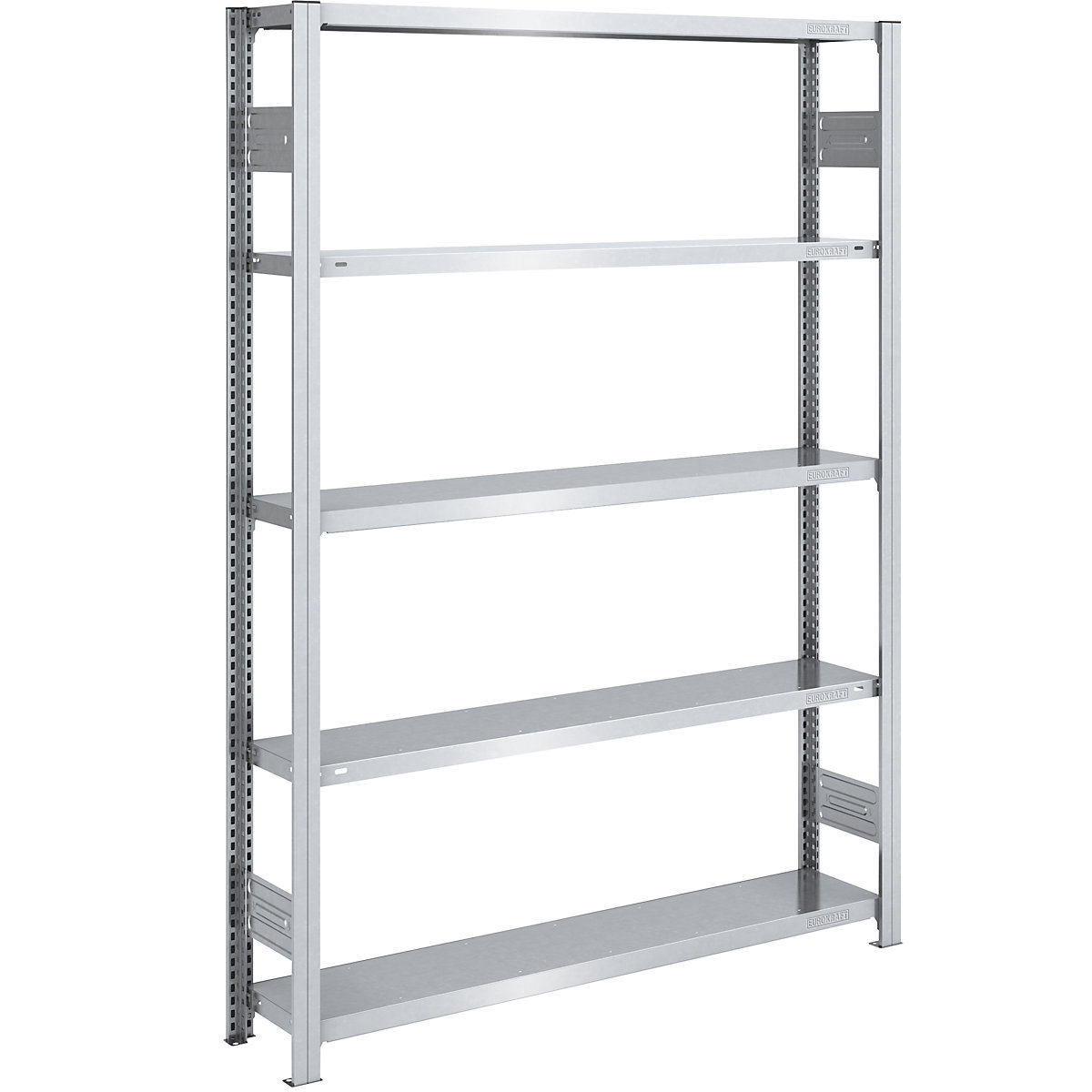 Boltless shelving unit, medium duty – eurokraft pro, double-sided, HxWxD 2000 x 1300 x 300 mm, zinc plated, standard shelf unit-34