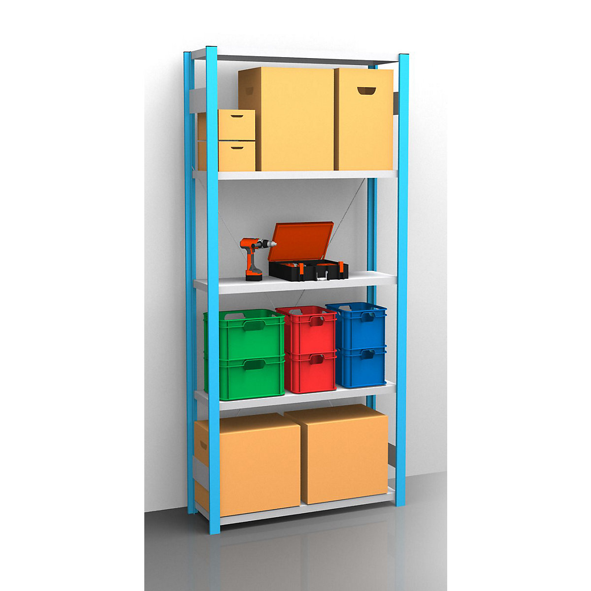 Boltless shelving unit – eurokraft pro (Product illustration 55)-54