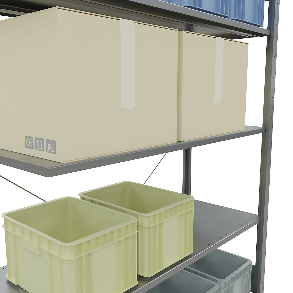 Boltless shelving unit – eurokraft pro (Product illustration 45)-44