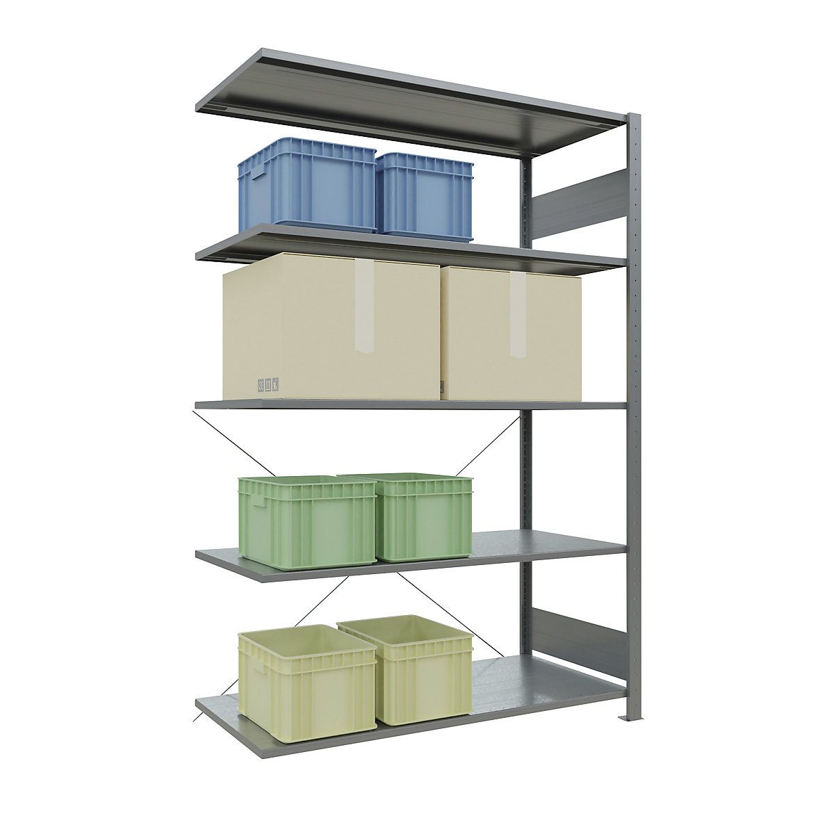 Boltless shelving unit – eurokraft pro (Product illustration 78)-77