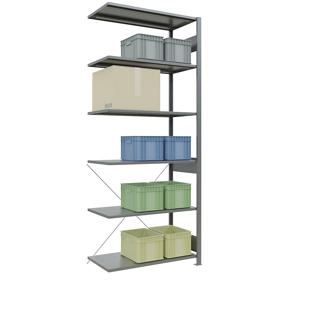 Boltless shelving unit – eurokraft pro (Product illustration 95)-94