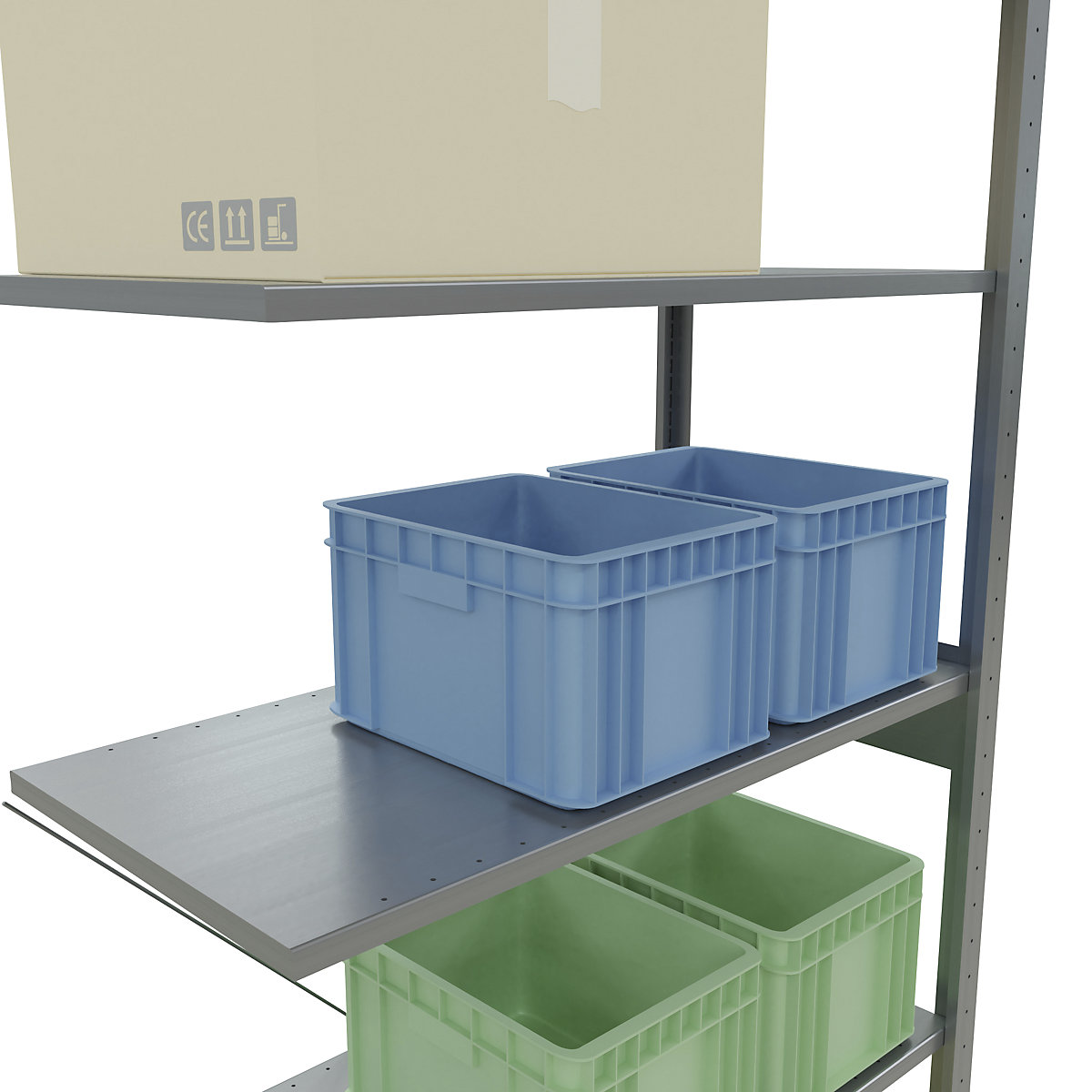 Boltless shelving unit – eurokraft pro (Product illustration 96)-95