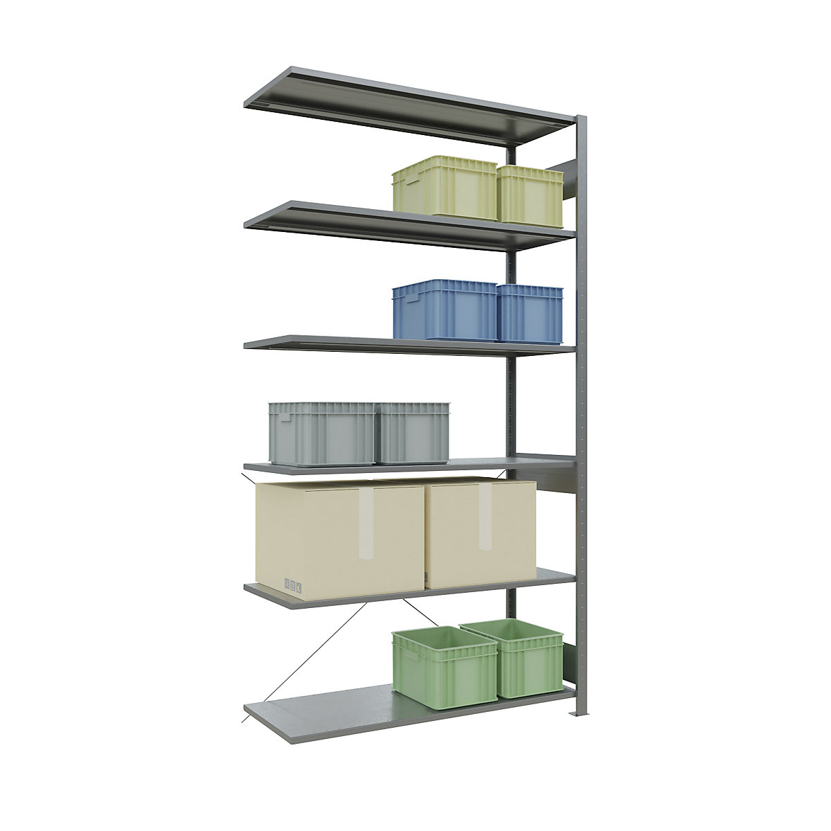 Boltless shelving unit – eurokraft pro (Product illustration 49)-48
