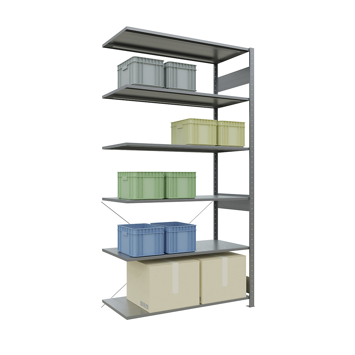 Boltless shelving unit – eurokraft pro (Product illustration 82)-81