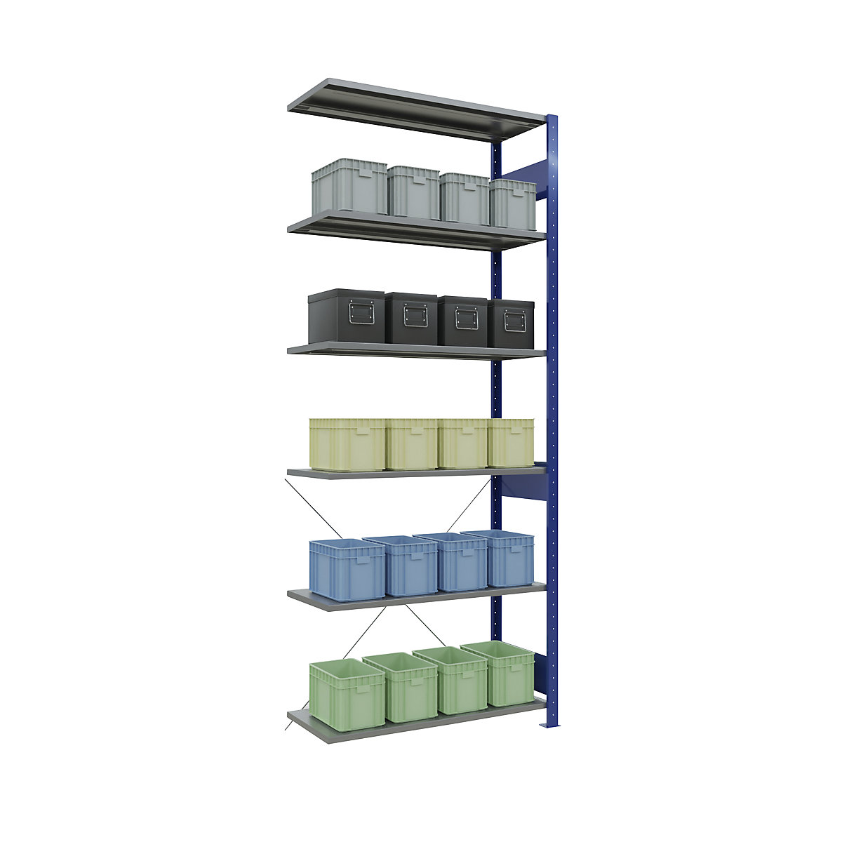 Boltless shelving unit – eurokraft pro (Product illustration 112)-111