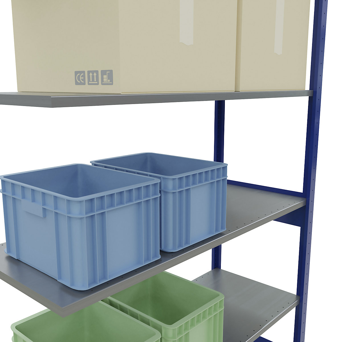 Boltless shelving unit – eurokraft pro (Product illustration 126)-125