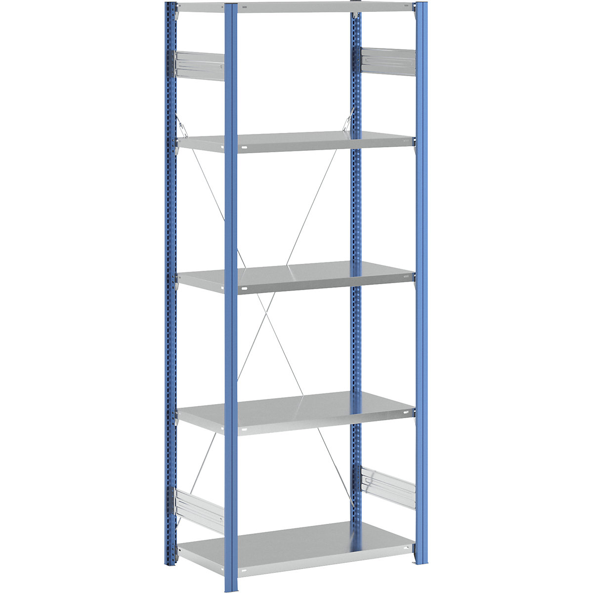 Boltless shelving unit – eurokraft pro, blue / zinc plated, shelf height 2350 mm, shelf width 965 mm, standard shelf unit, shelf depth 550 mm-18