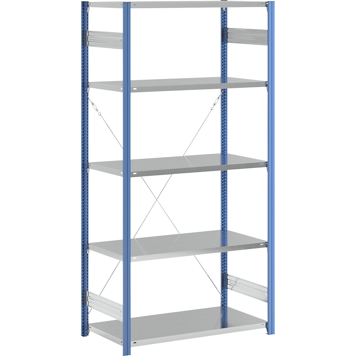 Boltless shelving unit – eurokraft pro, blue / zinc plated, shelf height 2350 mm, shelf width 1215 mm, standard shelf unit, shelf depth 650 mm-26