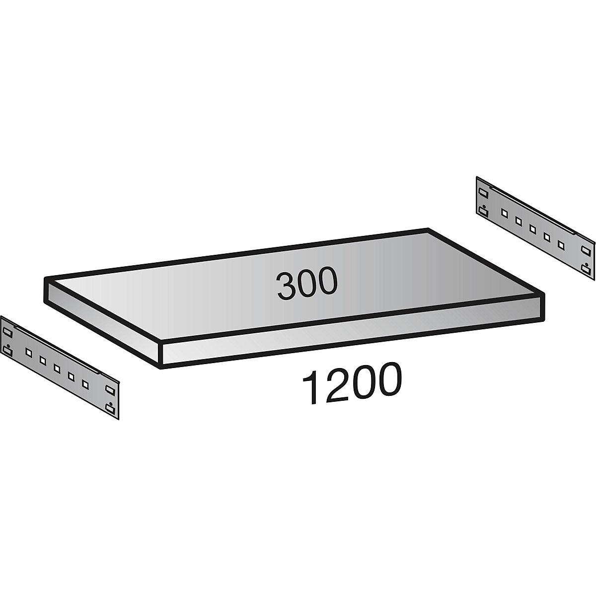 Boltless shelving unit, zinc plated, 7 shelves (Product illustration 121)-120