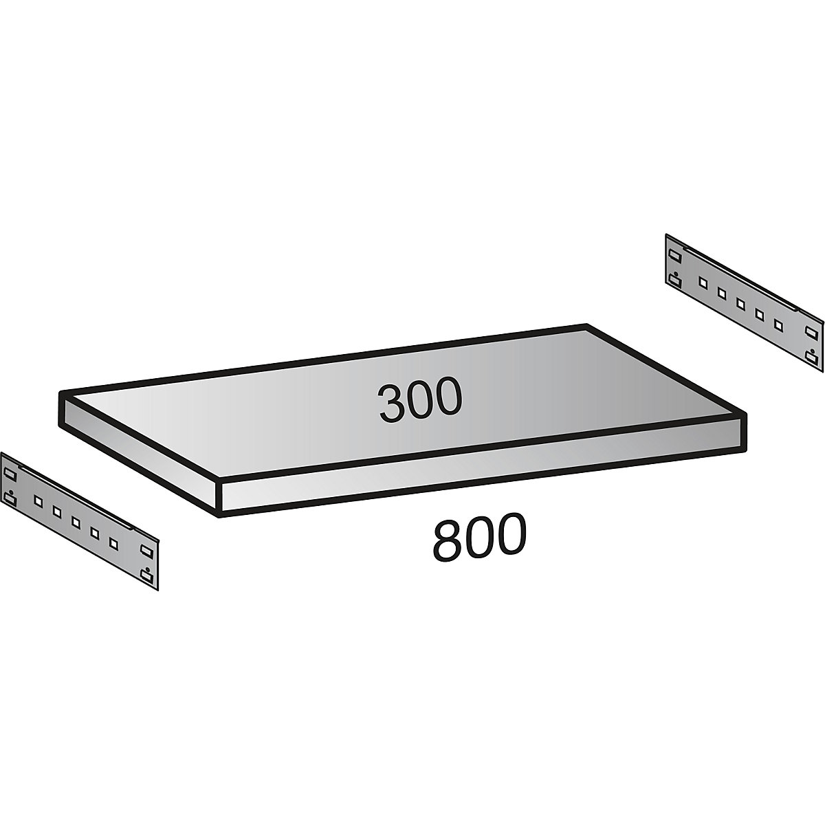 Boltless shelving unit, zinc plated, 7 shelves (Product illustration 109)-108