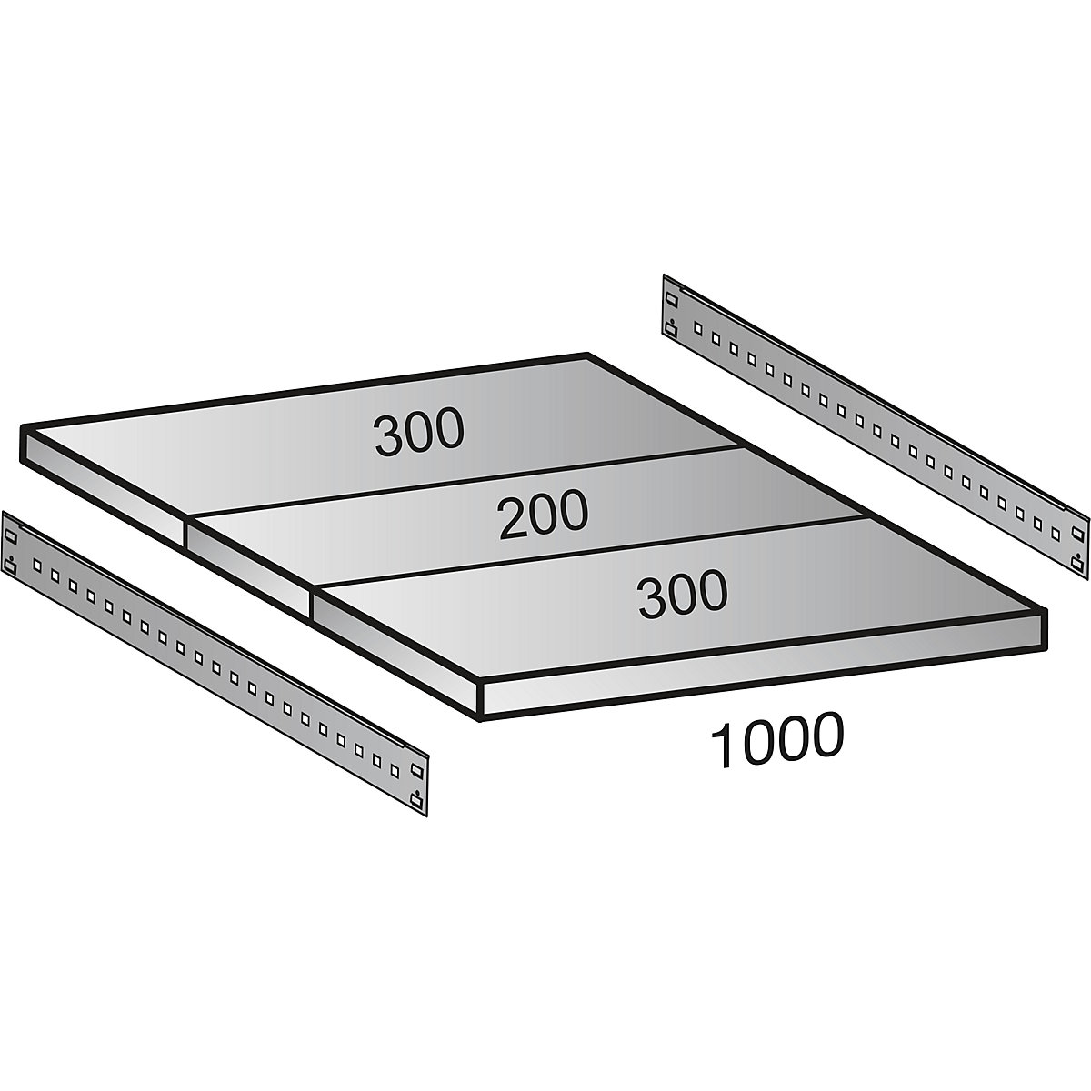 Boltless shelving unit, zinc plated, 7 shelves (Product illustration 113)-112