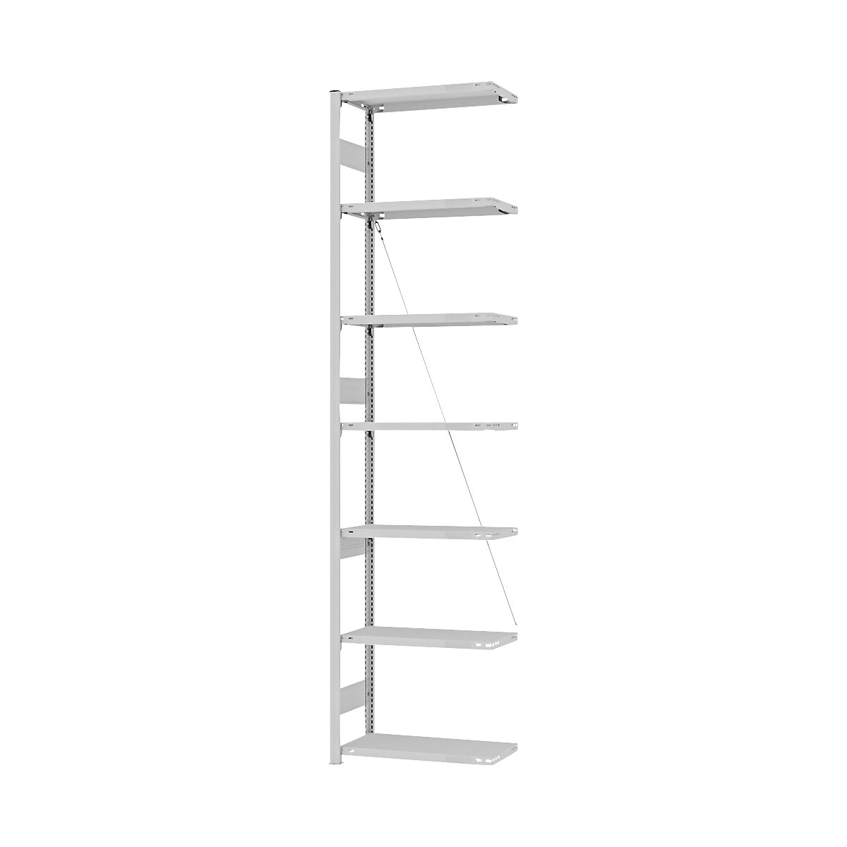 Boltless storage shelving unit, RAL 7035, heavy duty - eurokraft pro