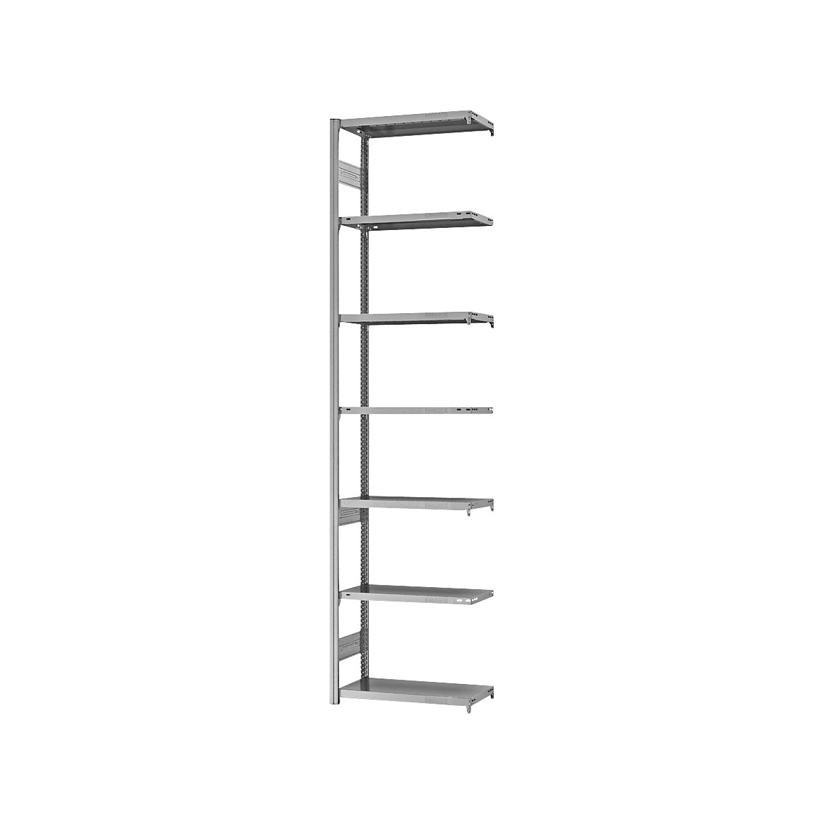 Boltless storage shelving unit, zinc plated, medium duty - eurokraft pro