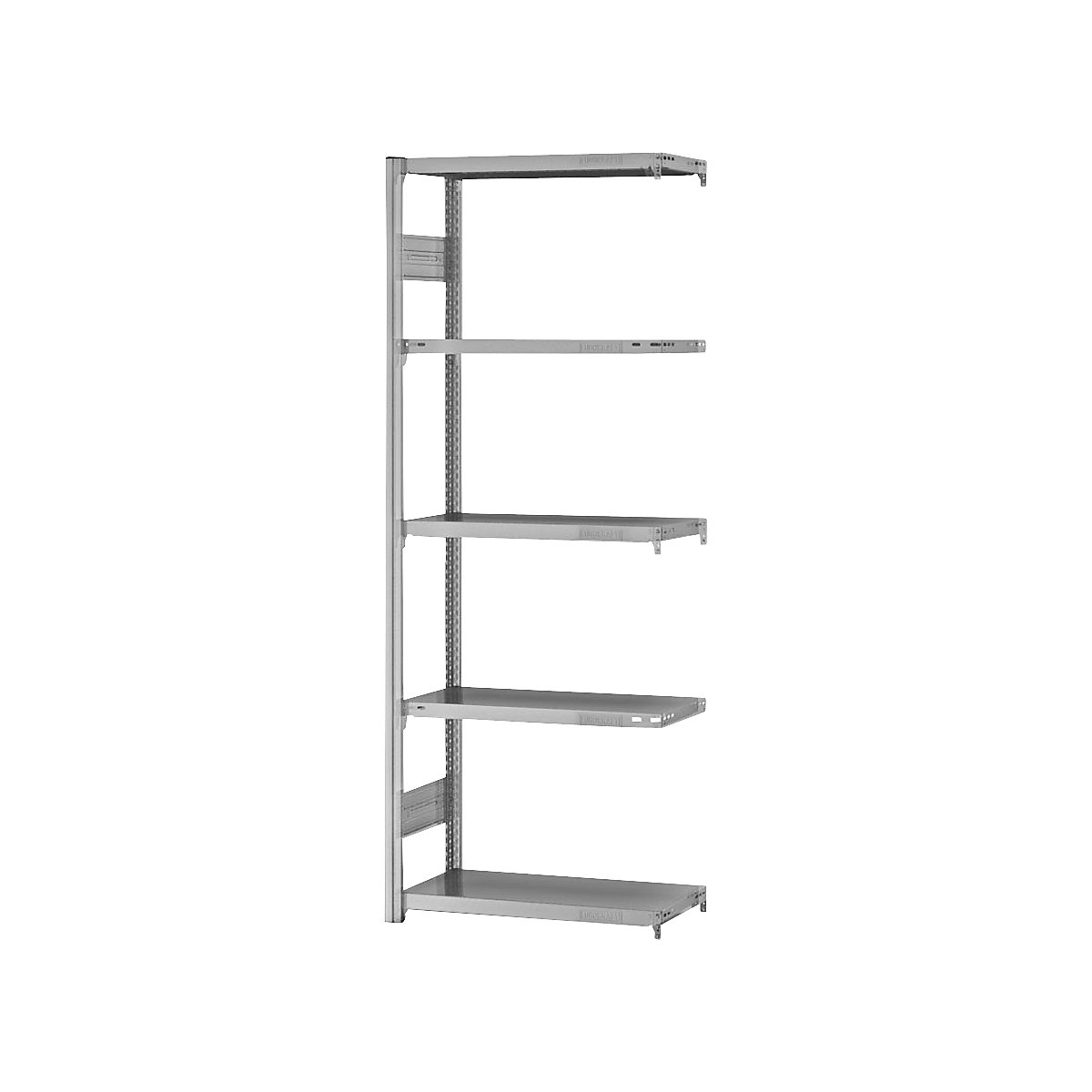 Boltless storage shelving unit, zinc plated, medium duty - eurokraft pro