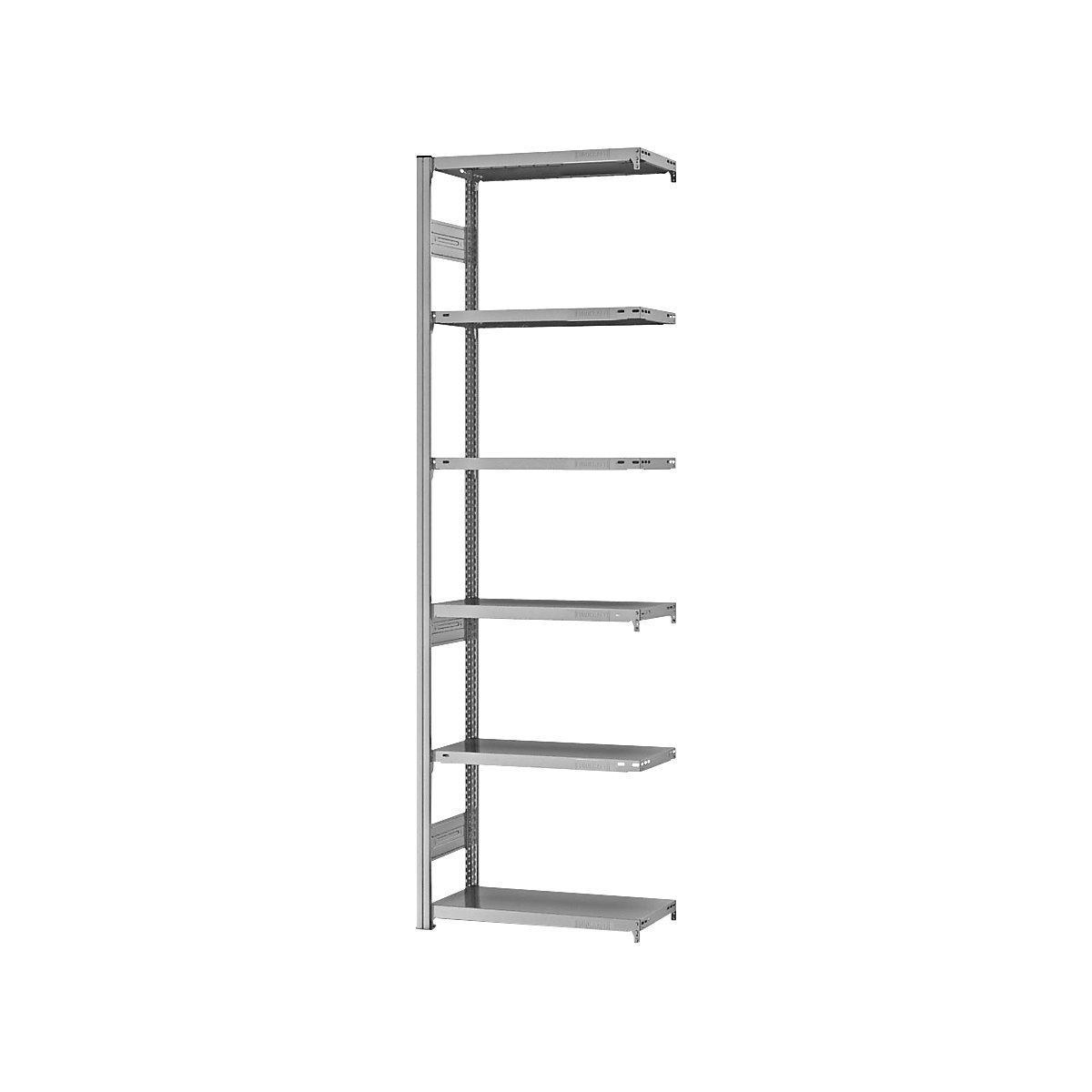 Boltless storage shelving unit, zinc plated, medium duty - eurokraft pro