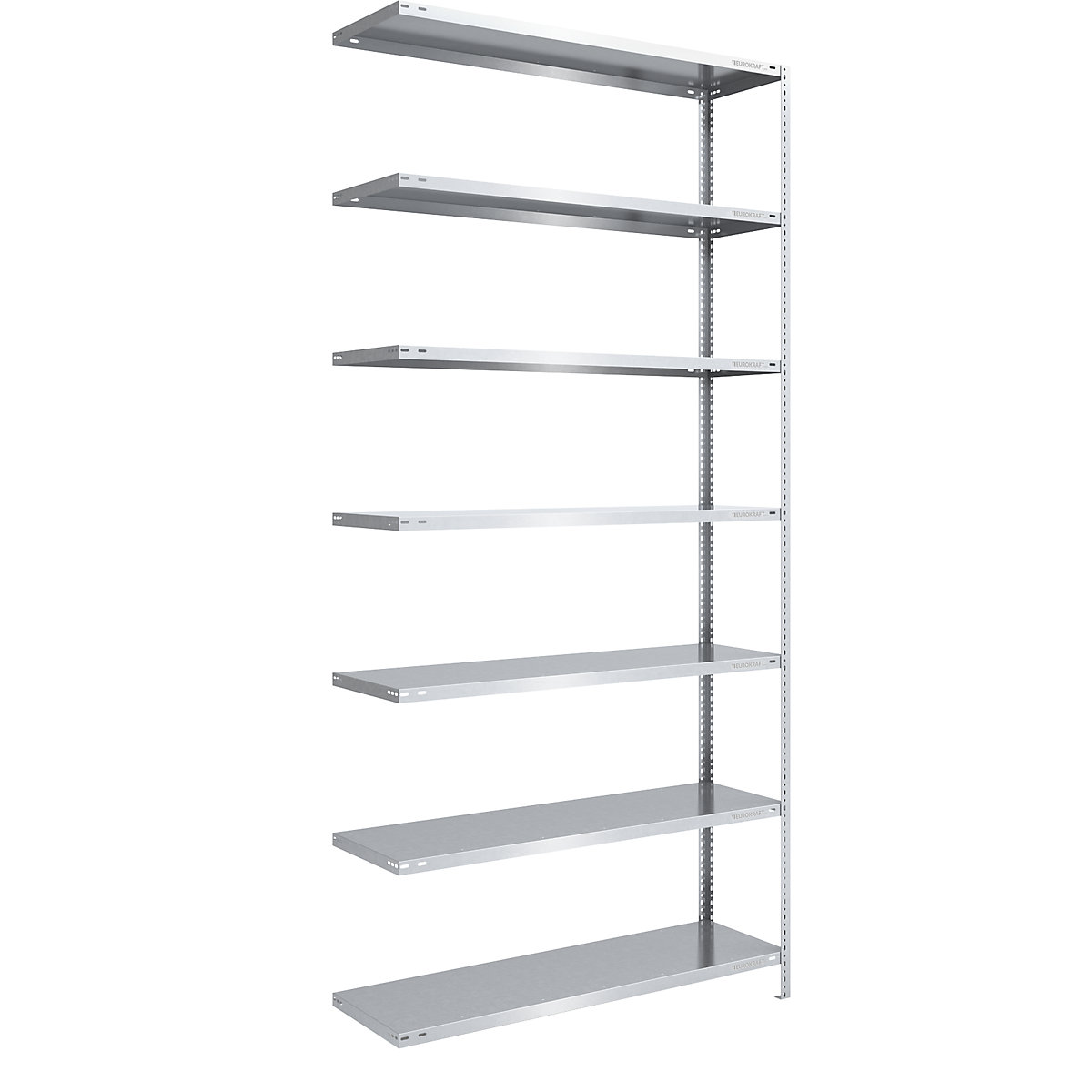 Storage bolt-together shelving, medium-duty – eurokraft pro, double-sided, HxWxD 3000 x 1300 x 500 mm, zinc plated, extension shelf unit-46