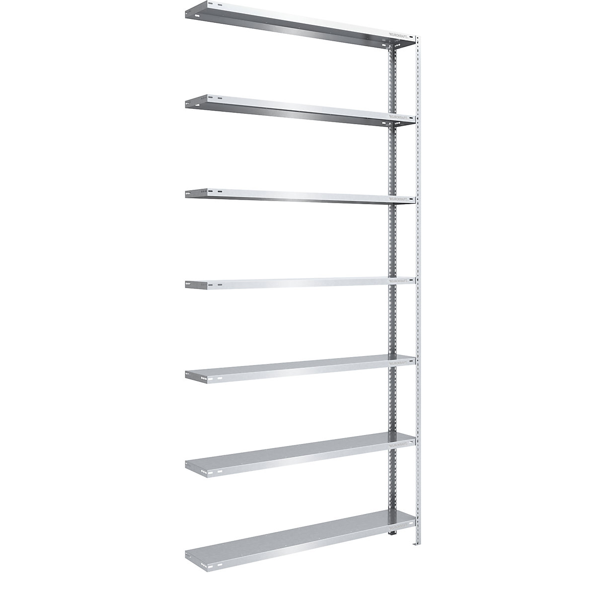 Storage bolt-together shelving, medium-duty – eurokraft pro, double-sided, HxWxD 3000 x 1300 x 300 mm, zinc plated, extension shelf unit-85