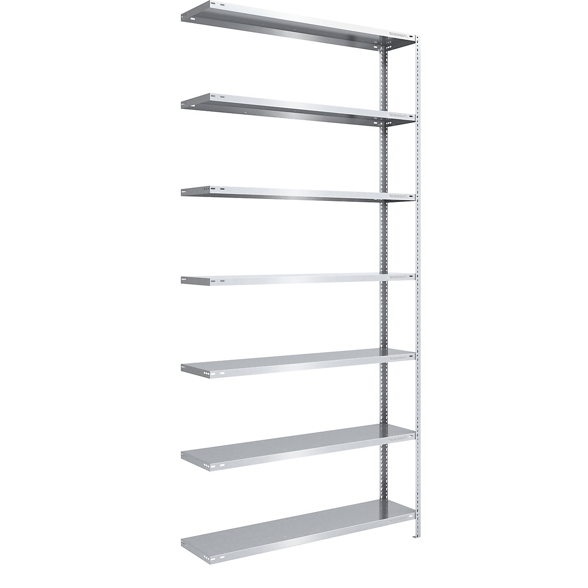 Storage bolt-together shelving, medium-duty – eurokraft pro, double-sided, HxWxD 3000 x 1300 x 400 mm, zinc plated, extension shelf unit-13