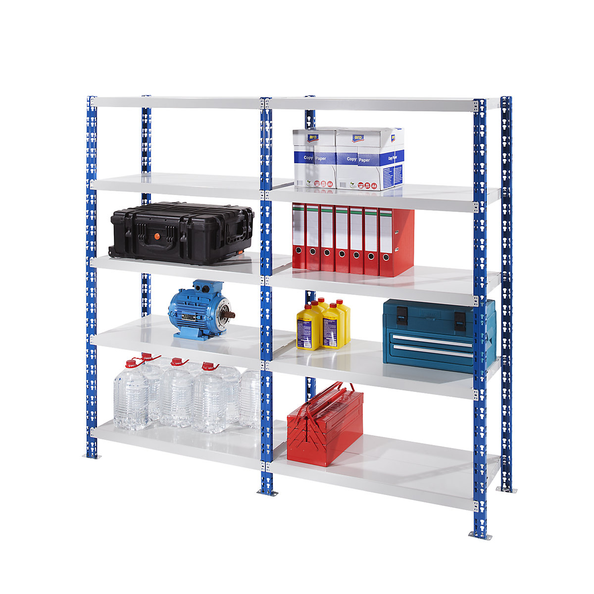 Universal boltless shelving unit, robust – eurokraft basic (Product illustration 4)-3