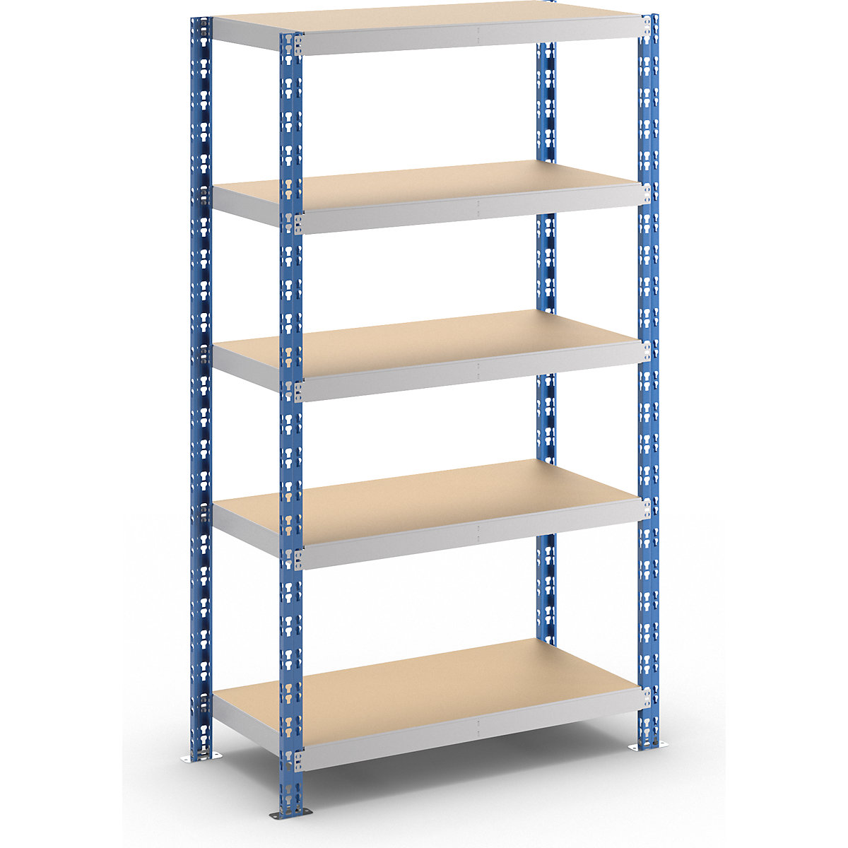 Universal boltless shelving unit, robust – eurokraft basic, chipboard shelves, HxWxD 1820 x 1050 x 500 mm, standard shelf unit-4