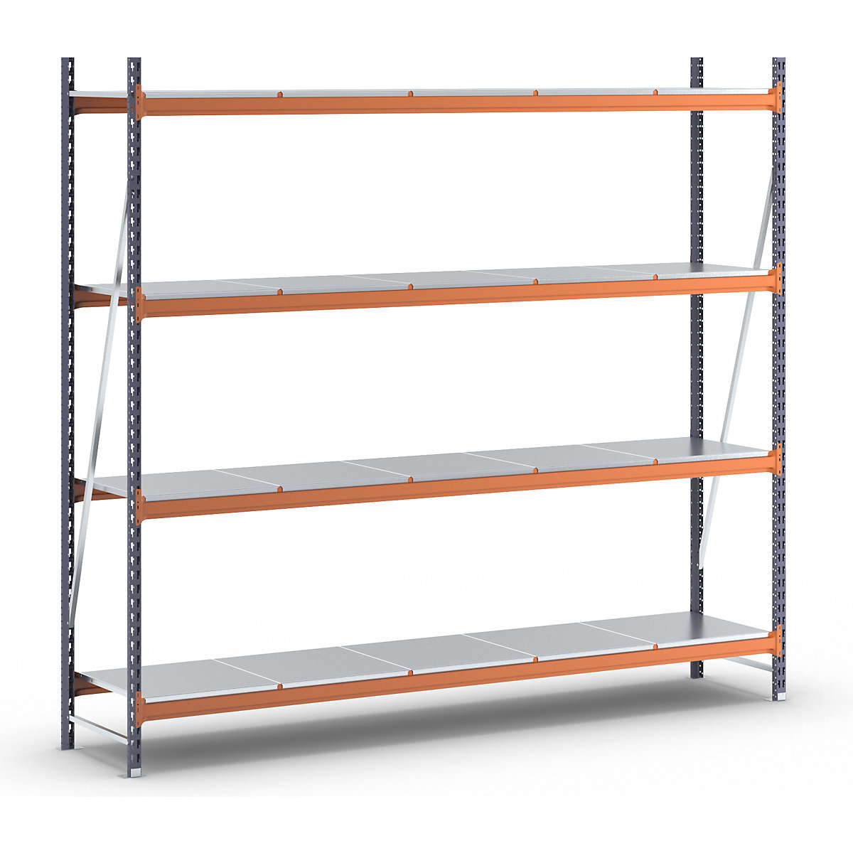 Wide span shelving unit