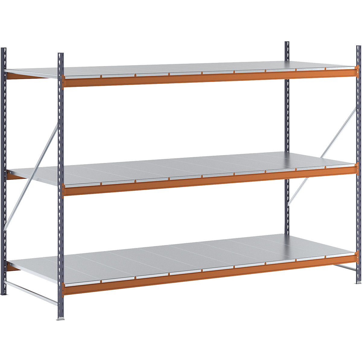 Wide span shelving unit