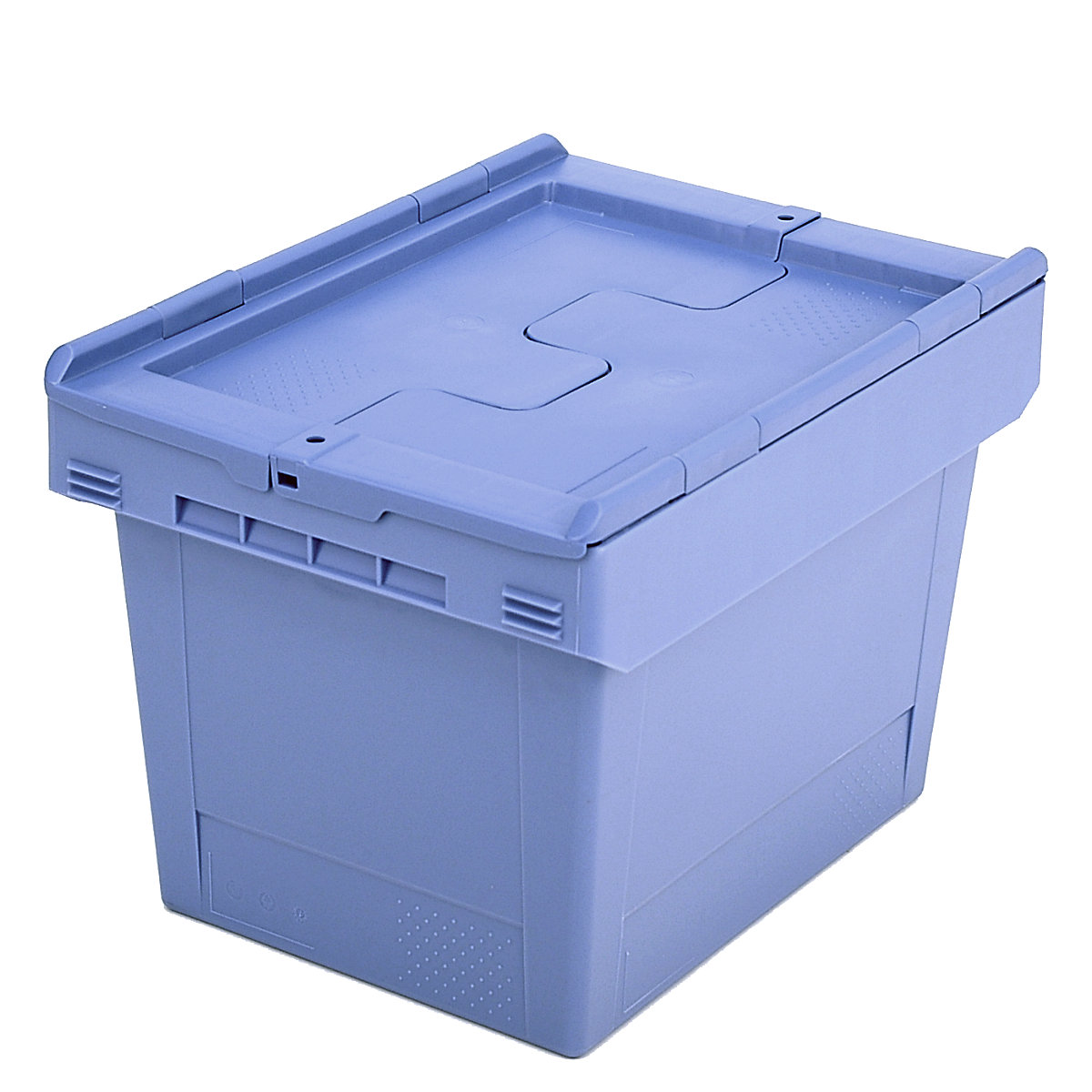 Reusable stacking container with folding lid - BITO