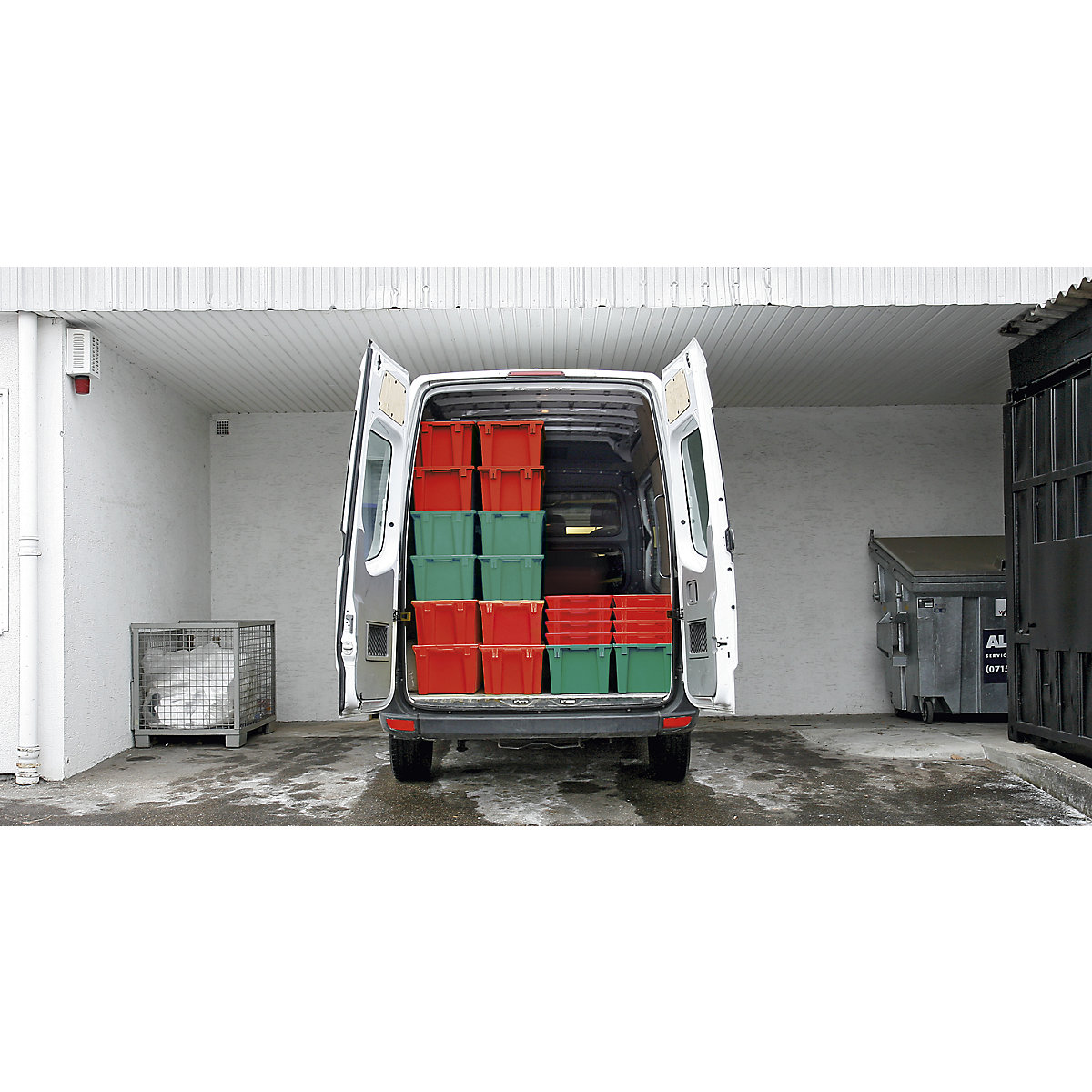 Stack/nest container made of polypropylene suitable for foodstuffs – eurokraft pro (Product illustration 3)-2