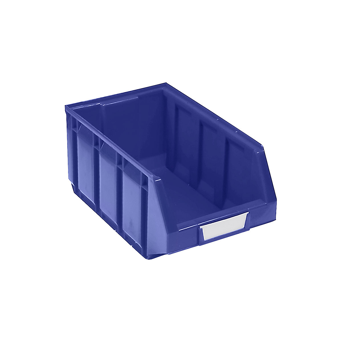 Open fronted storage bin made of polyethylene