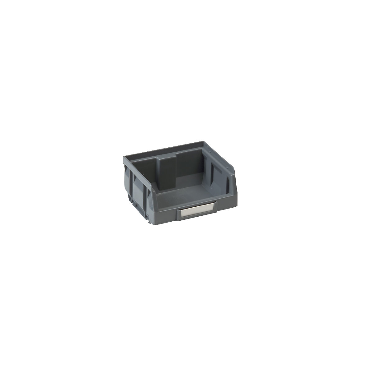 Open fronted storage bin made of polyethylene