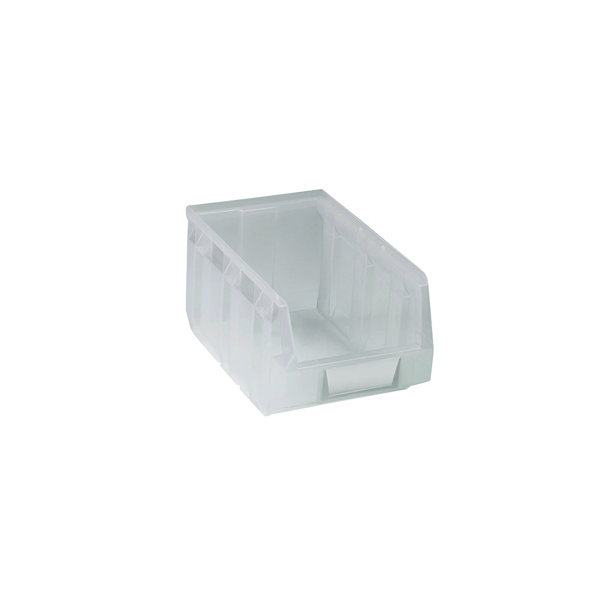 Open fronted storage bin made of polyethylene