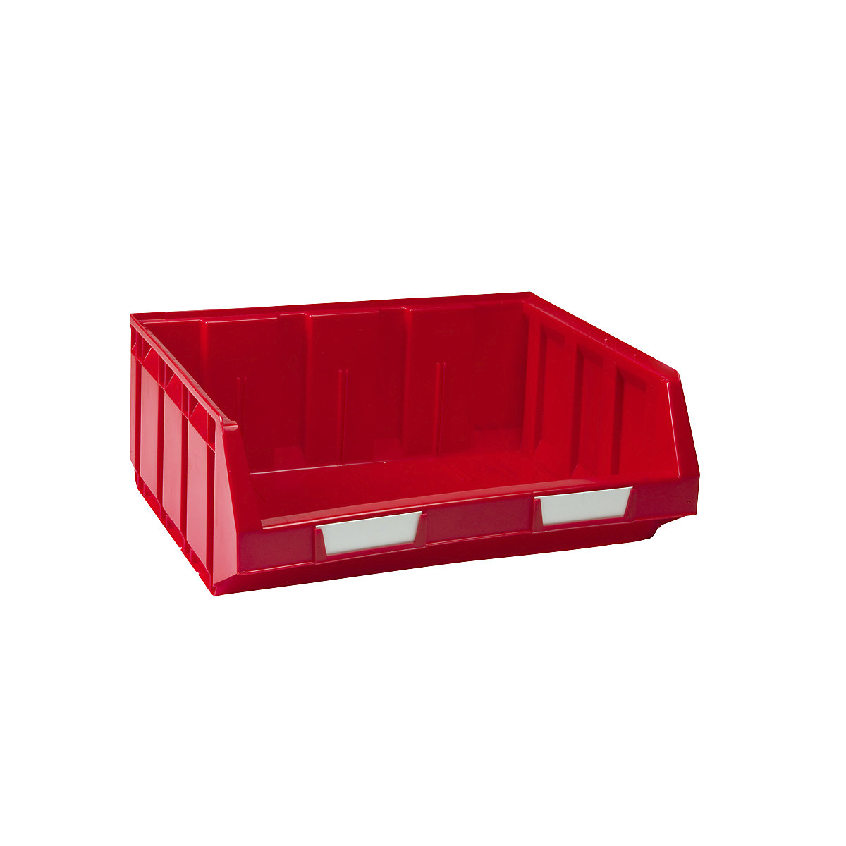 Open fronted storage bin made of polyethylene