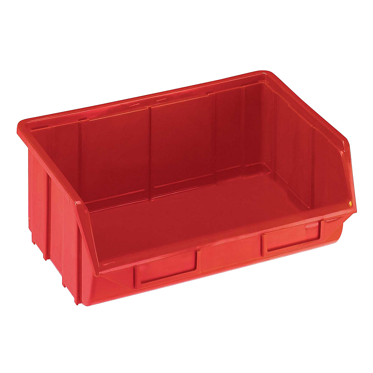 Open fronted storage bin made of polypropylene
