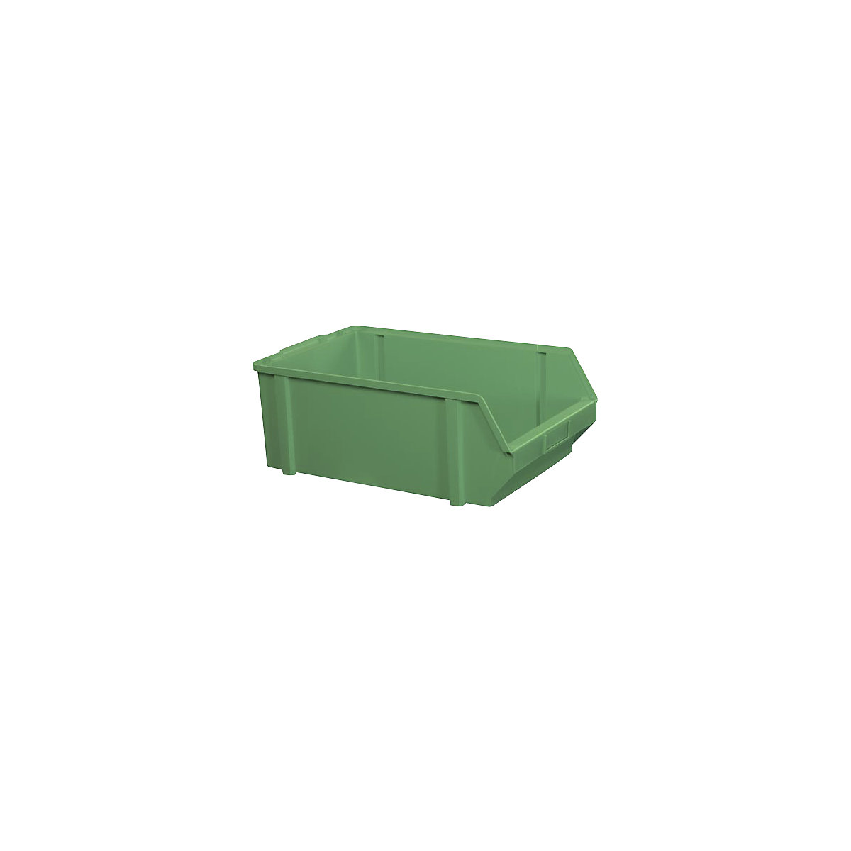 Open fronted storage bin made of polystyrene