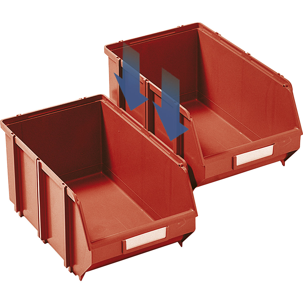 Open fronted storage bin, self-supporting (Product illustration 6)-5