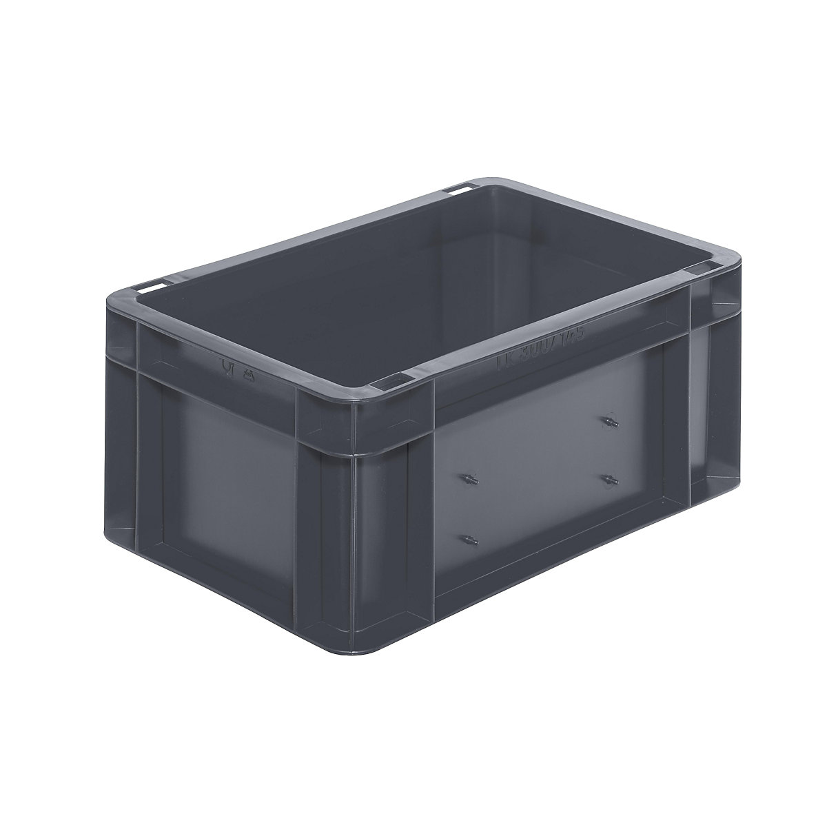 Euro stacking container, closed walls and base