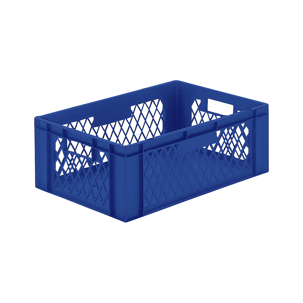 Euro stacking container, perforated walls, closed base