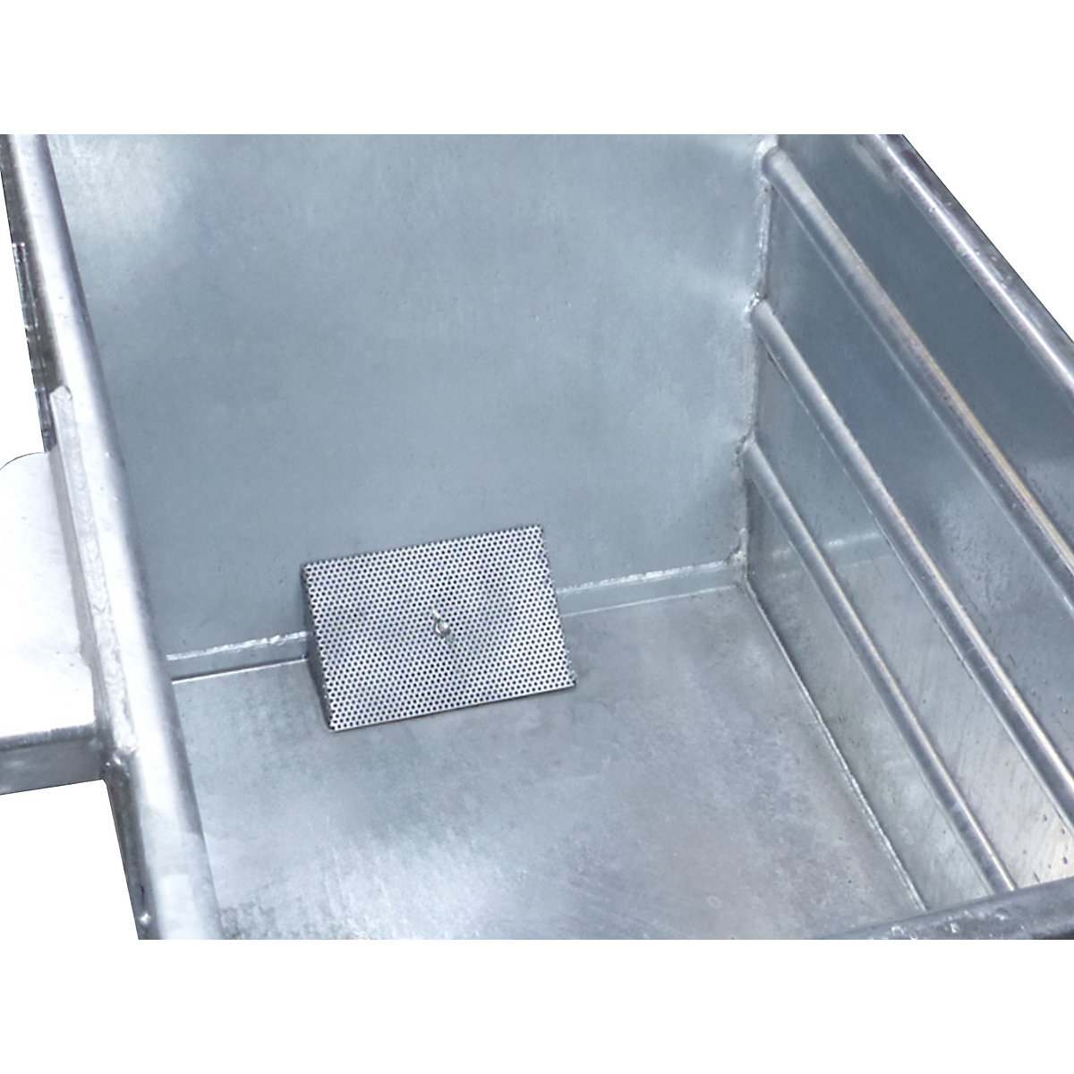 BSS stacking tilting skip for metal swarf with sieve plate insert – eurokraft pro (Product illustration 3)-2