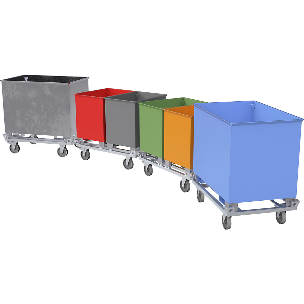 Collection container for tugger trains – eurokraft pro (Product illustration 3)-2