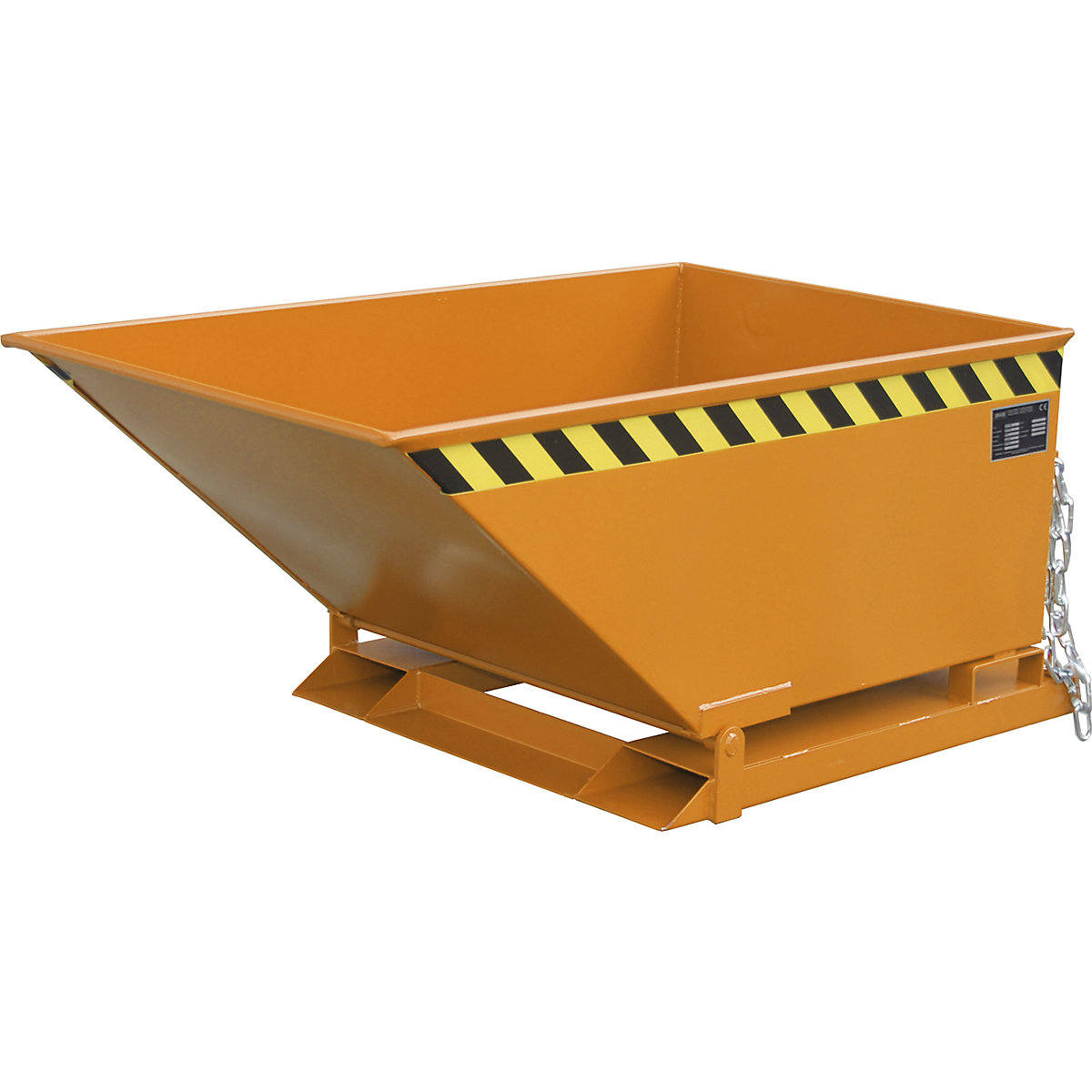 Tilting skip for metal swarf, low profile design – eurokraft pro