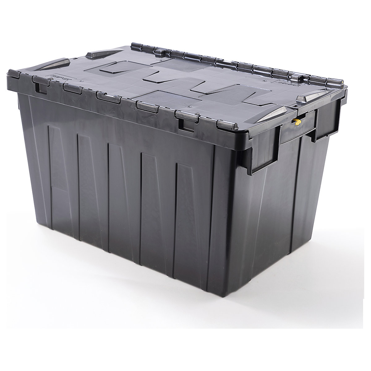 BiGDUG Essentials Recycled Plastic Black Attached Lid Containers - Bulk Buy Deals