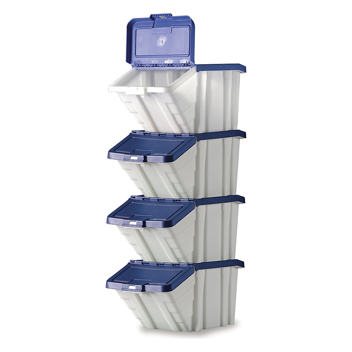 Topstore Multi-Functional Containers, Topstore Multi-Functional Containers, Topstore® Multi-Functional Containers | 345h x 400w x 635d mm | Pack of 4 | Blue Lids-5