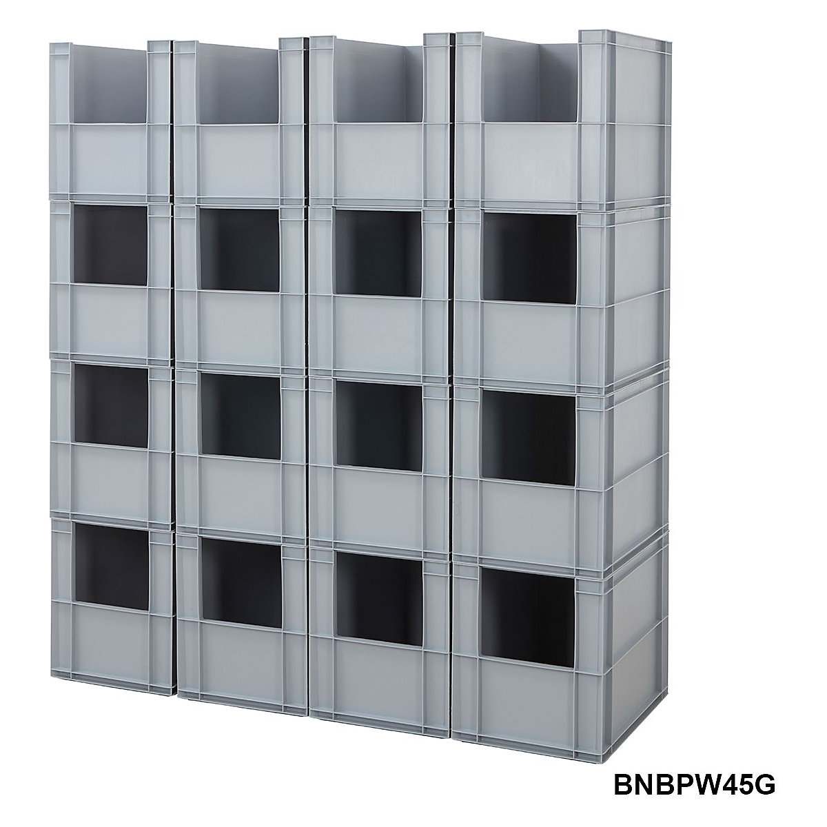 BiGDUG Euro Container Pick Walls, BiGDUG Euro Container Pick Walls, BiGDUG Euro Container Pick Wall | 16x Bins | 450h x 400w x 600d mm Bins | 84 Litre Capacity Per Bin | Grey-4