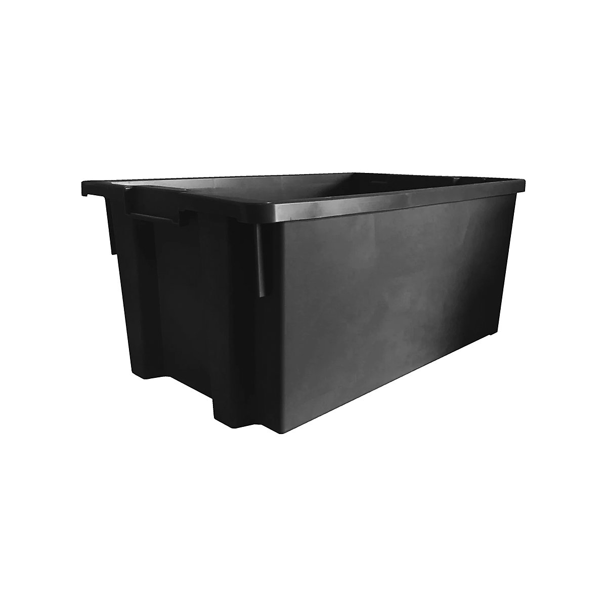 TOTEBOX Recycled Stack & Nest Boxes, TOTEBOX Recycled Stack & Nest Boxes, TOTEBOX Recycled Stack & Nest Boxes | 300h x 400w x 600d mm | Recycled Polypropylene | 56 Litre | Black-2