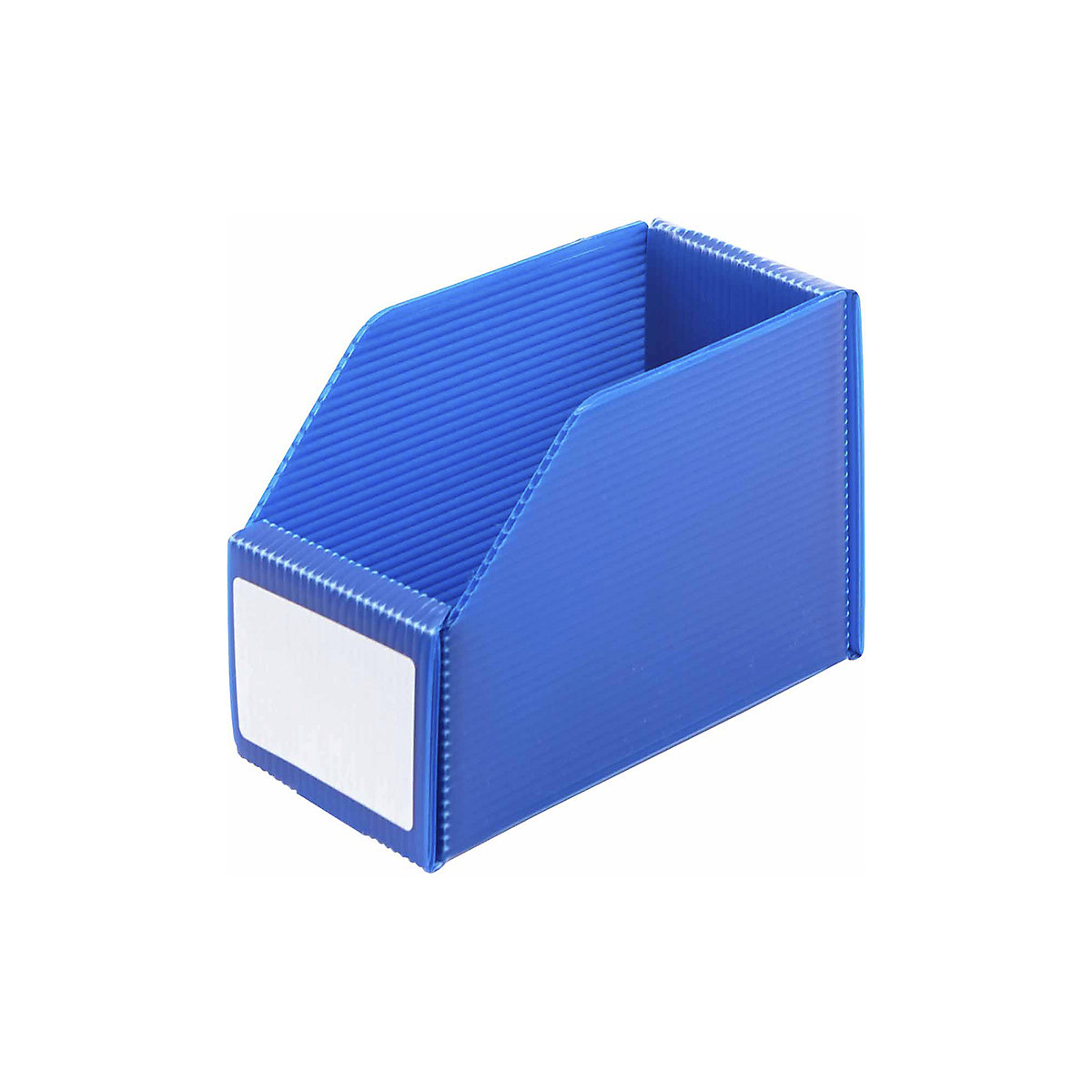 K-Bins Flat Pack Corrugated Plastic Parts Bins Blue, K-Bins Flat Pack Corrugated Plastic Parts Bins Blue, Flat Pack Corrugated Plastic Parts Bin 100h x 75w x 150d mm Pack of 25 Blue K Bins-0