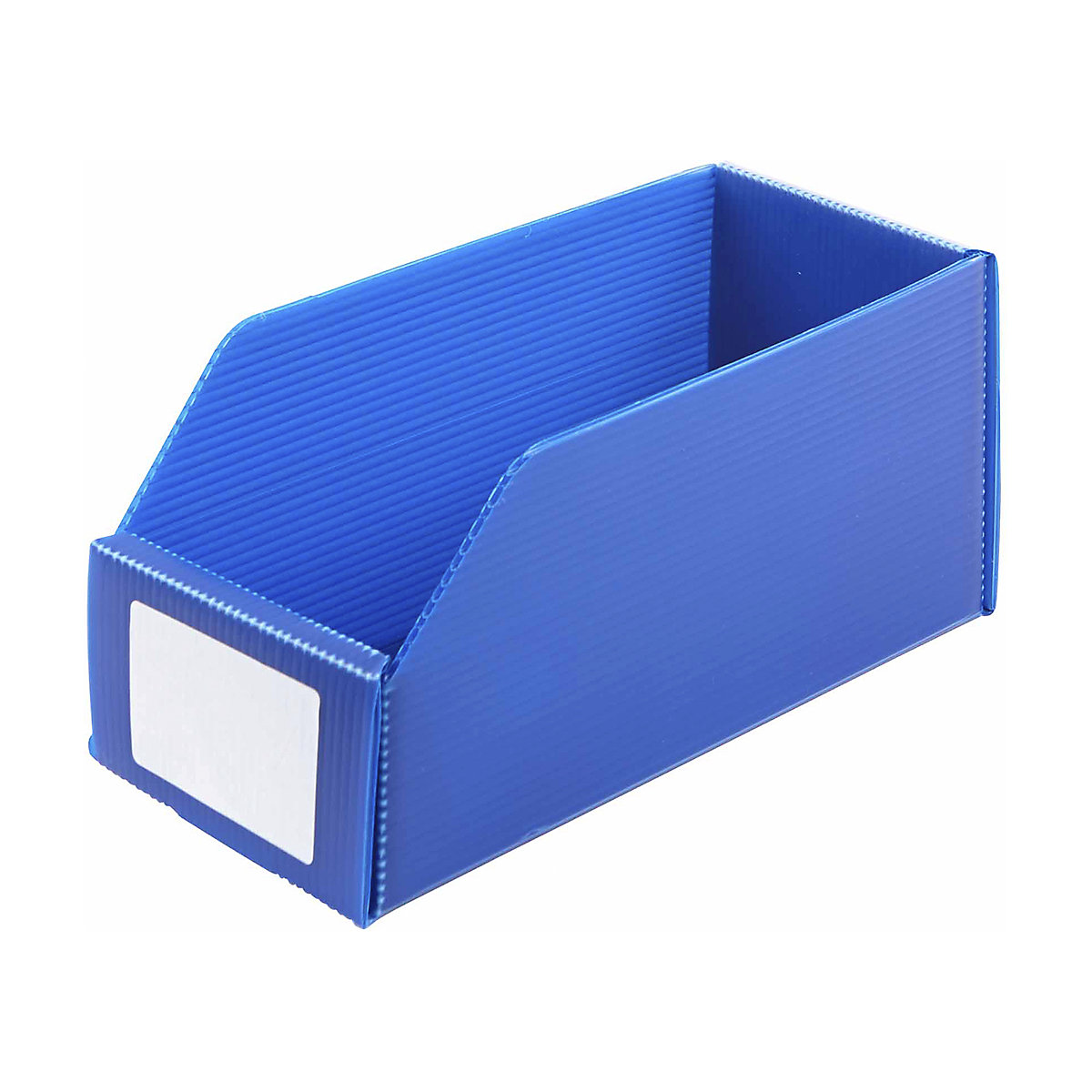 K-Bins Flat Pack Corrugated Plastic Parts Bins Blue, K-Bins Flat Pack Corrugated Plastic Parts Bins Blue, Flat Pack Corrugated Plastic Parts Bin 100h x 100w x 200d mm Pack of 25 Blue K Bins-0