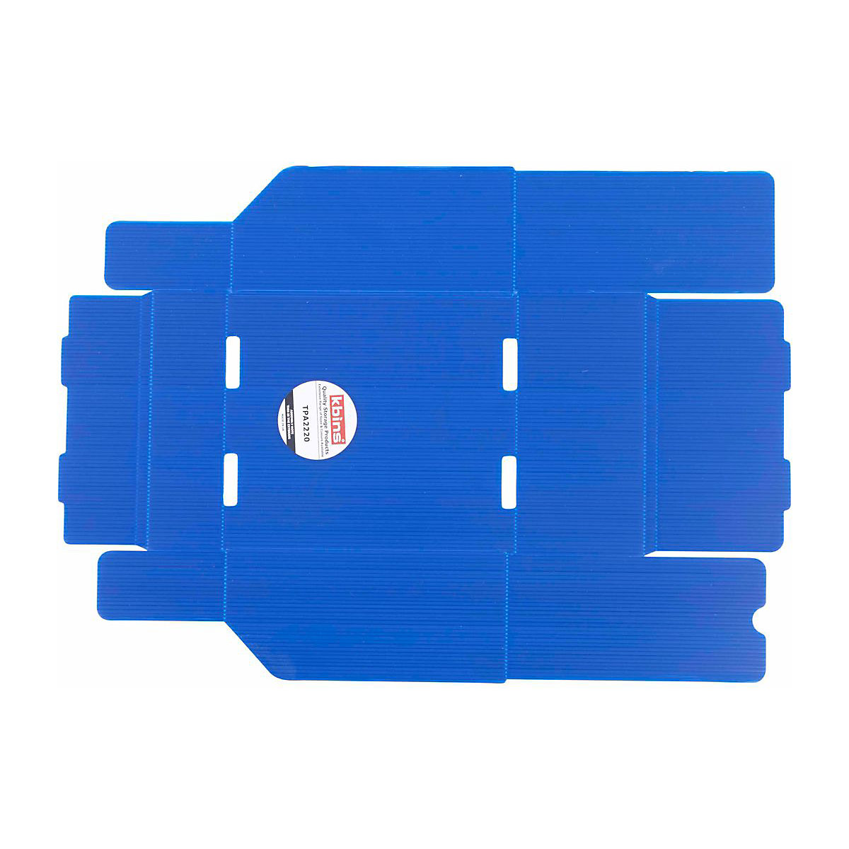K-Bins Flat Pack Corrugated Plastic Parts Bins Blue (Product illustration 4)-3