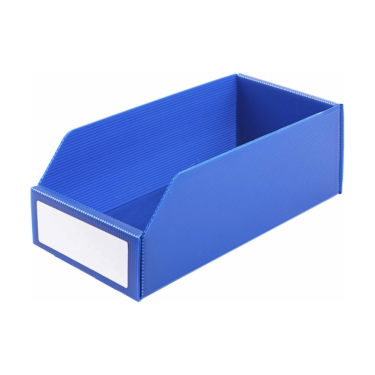K-Bins Flat Pack Corrugated Plastic Parts Bins Blue, K-Bins Flat Pack Corrugated Plastic Parts Bins Blue, Flat Pack Corrugated Plastic Parts Bin 100h x 150w x 300d mm Pack of 25 Blue K Bins-0